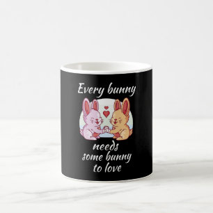 Bunny Couple Kärlek Heart Påsk Älskare Kaffemugg