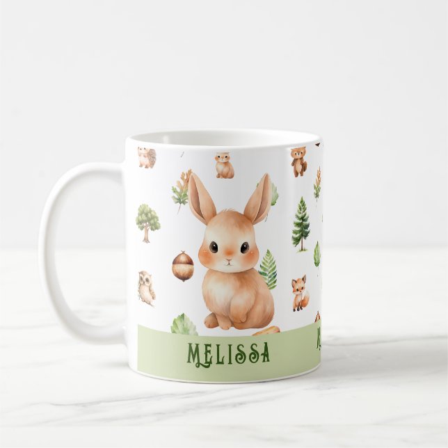 Bunny Cute Animals Kaffemugg (Vänster)