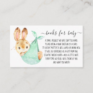 Bunny Cute Boy Bok-begäran om babyskor Tilläggskort