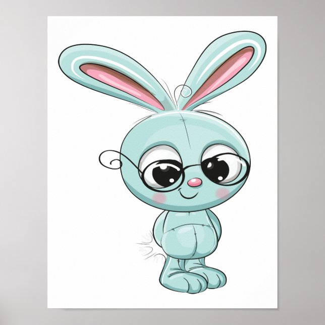 Bunny Cute Kawaii Tecknad Poster (Framsidan)