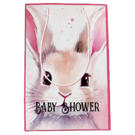 Bunny Cute Watercolor Rosa babydusch