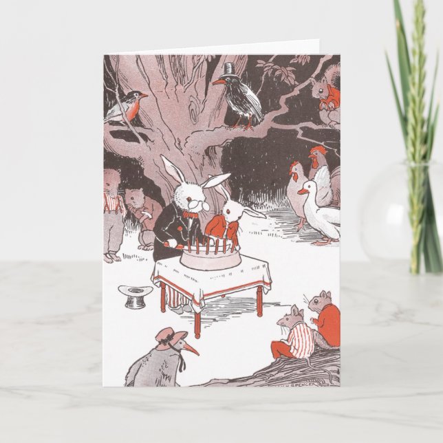 Bunny Cuts Birthday Cake Kort (Framsida)