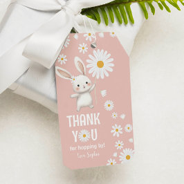 Bunny Daisy 1:a födelsedag Tack Gift Märkre Presentetikett