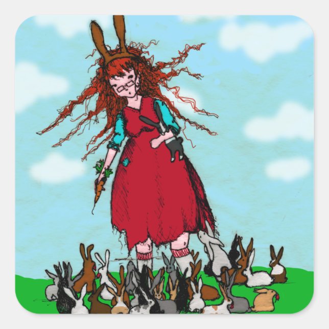 BUNNY DAM FYRKANTIGT KLISTERMÄRKE (Framsida)