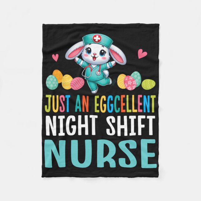 Bunny Dance-Påskägg är bara en jättebra natt S Fleecefilt (Framsidan)
