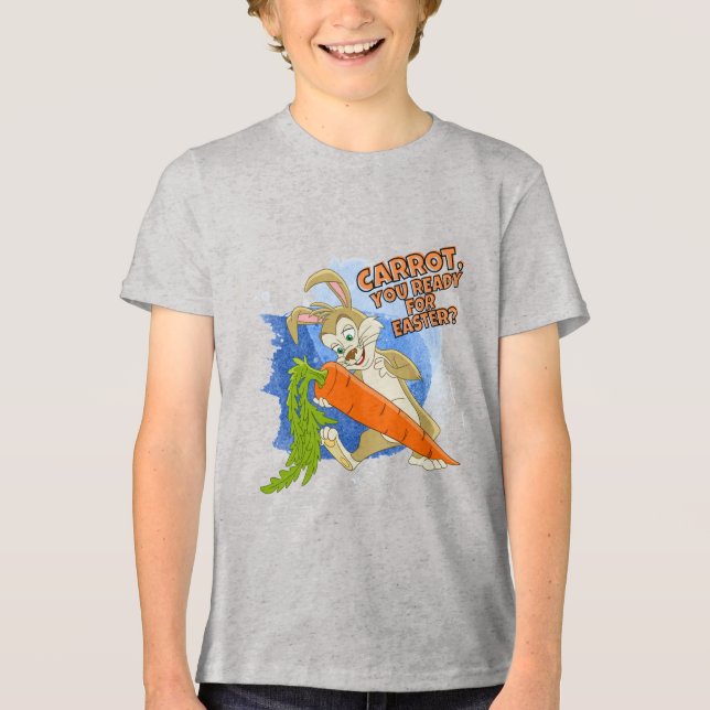 Bunny Dancing with Carrot - Redo till Påsk T Shirt (Framsida)