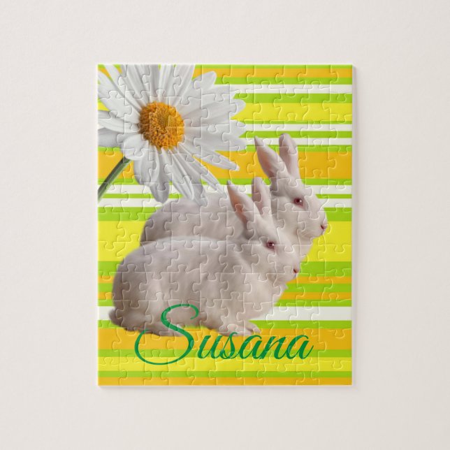Bunny Decorative Jigszle Puzzle Daisy Pussel (Vertikal)