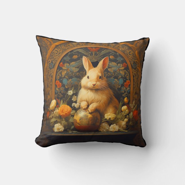 Bunny Dekorativ kudde, William Morris inspirerade Kudde (Framsida)