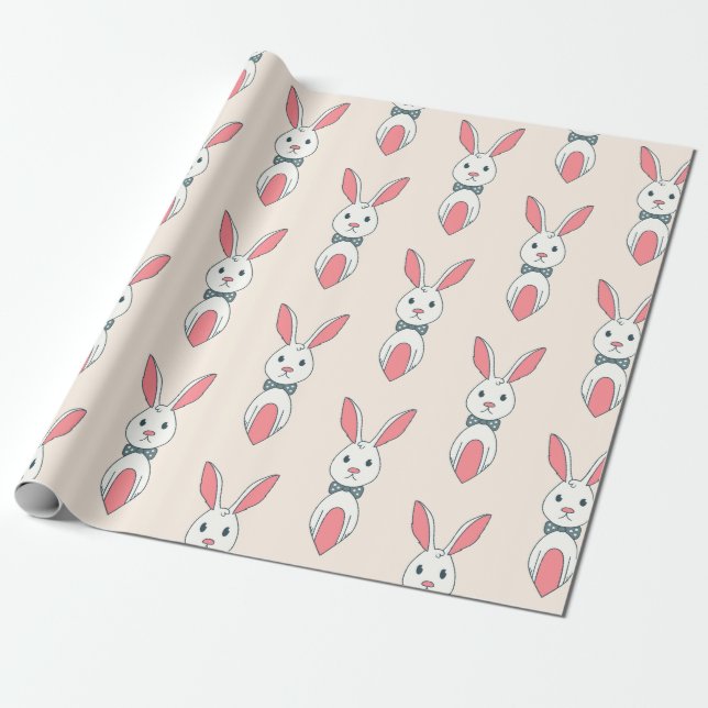 Bunny Design Presentpapper (Utrullad)