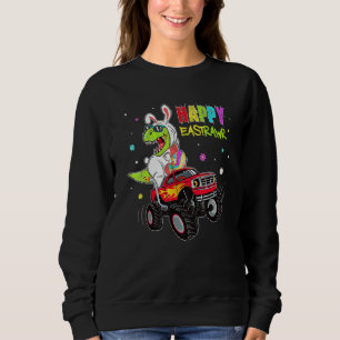 Bunny Dinosaur T Rex Riding Monster Lastbil Lyckli Shirt