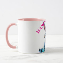 Bunny DJ Påskägg Turntable Rosa Mugg