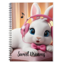 Bunny Dreamer Notebook – Sött Pastellfärgat Journa