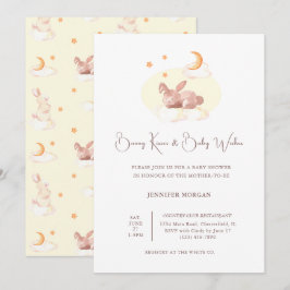 Bunny Dreams Neutralt Baby Shower Inbjudningar
