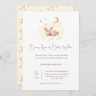 Bunny Dreams Neutralt Baby Shower Inbjudningar