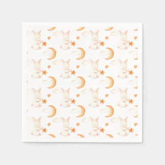 Bunny Dreams Neutralt Baby Shower Pappersservett