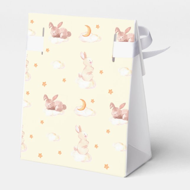 Bunny Dreams Neutralt Baby Shower Presentaskar (Baksidan Sidan)