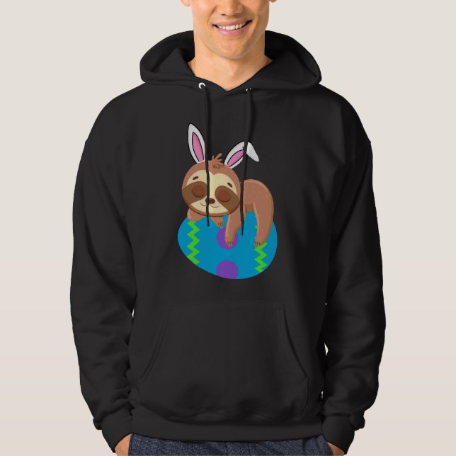Bunny Ear Sloth Hoodie (Framsida)