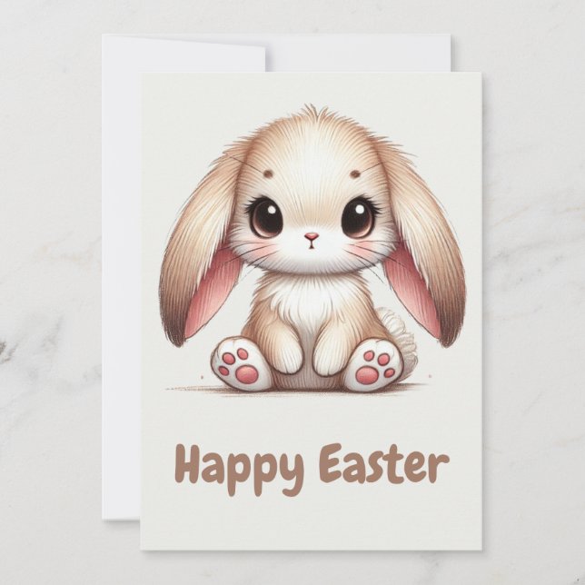 Bunny Eared  Julkort (Framsida)