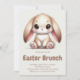 Bunny Eared Påsk Inbjudningar