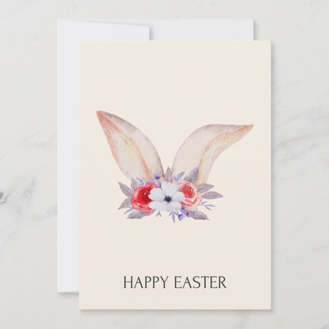 Bunny Ears Easter Party Invitation Inbjudningar (Framsida)