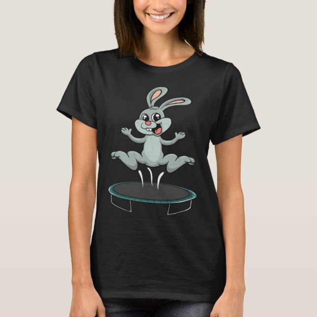 Bunny  Easter Bunny  Trampoline  Party T Shirt (Framsida)