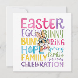 Bunny Easter Card , Personalized Easter funnyBunny Julkort