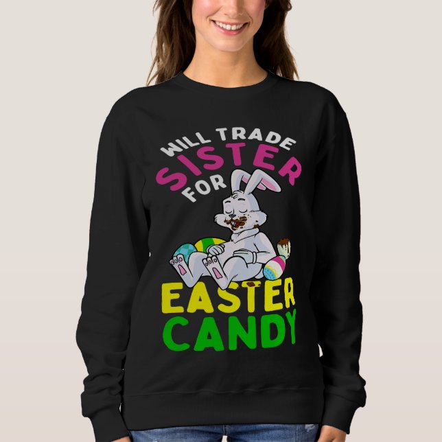 Bunny Eat Chocolate Eggs kommer att vara ett hande T Shirt (Framsida)