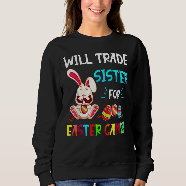 Bunny Eat Chocolate Eggs kommer att vara ett hande T Shirt (Framsida)