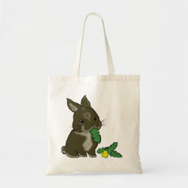Bunny eating dandelion  tygkasse