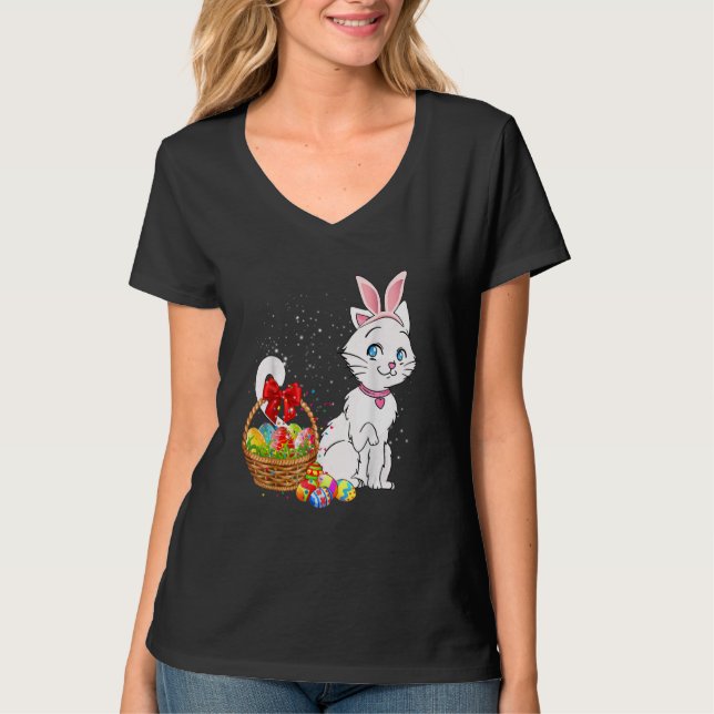 Bunny Eggs Costume Manar Womens Kids Cute Öster T Shirt (Framsida)
