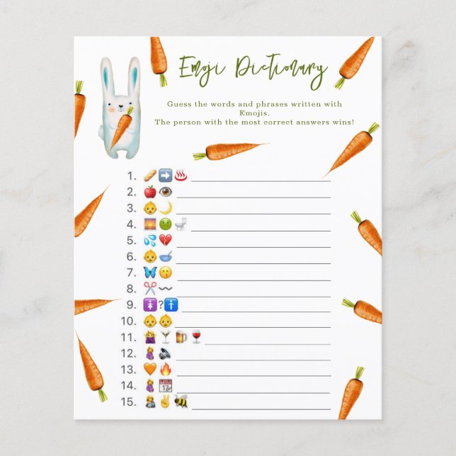 Bunny - Emoji Pictionary-babydusch (Framsida)