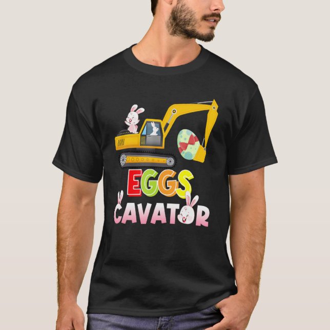 Bunny Excavator Eggscavator Påskägg Hunt Kids B T Shirt (Framsida)
