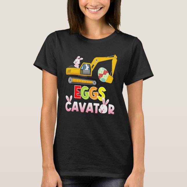 Bunny Excavator Eggscavator Påskägg Hunt Kids B T Shirt (Framsida)