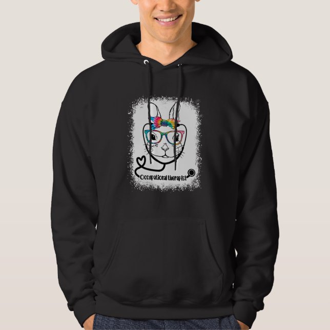 Bunny Face Occupational Therapist Glasses Nurse Ea Hoodie (Framsida)
