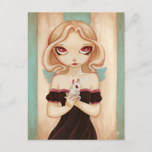 Bunny - fairy albino bunny vykort