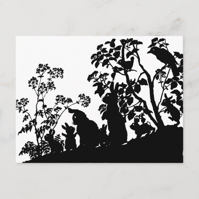 Bunny Family Vykort (Framsida)