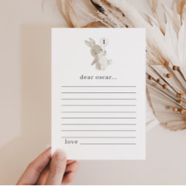 Bunny First Birthday Time Capsule Note Card Julkort