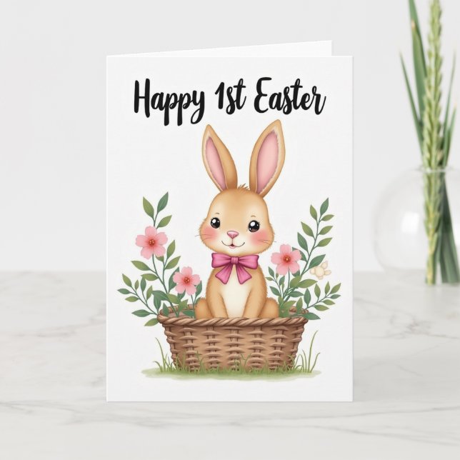 Bunny First Easter Greeting Card Kort (Framsida)