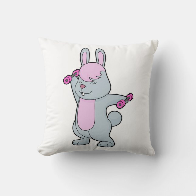 Bunny Fitness Dumbbell Kudde (Framsida)
