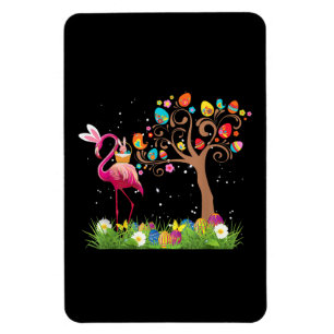 Bunny Flamingo Påsk 2021 Cute Flamingo Älskare Magnet