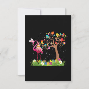 Bunny Flamingo Påsk 2021 Cute Flamingo Älskare OSA Kort