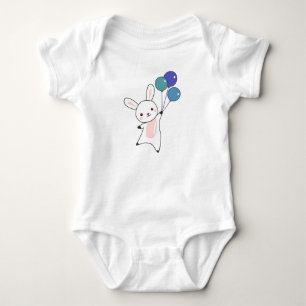 Bunny Flies Balloons over Cute Animals För barn T Shirt
