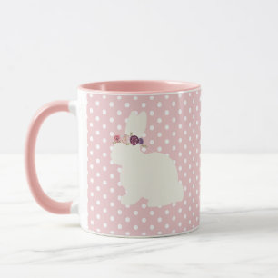Bunny Flower Painting Bouquet Coffee Mugg