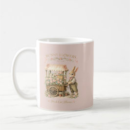 Bunny Flowers Vintage Bunny Art Kaffemugg