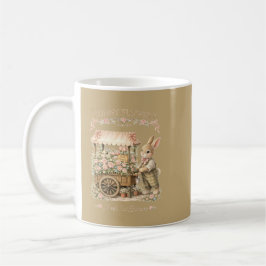 Bunny Flowers Vintage Bunny Art Kaffemugg