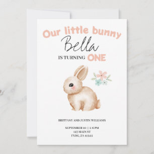 Bunny Födelsedagsfest Inbjudningar
