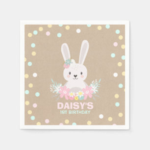 Bunny Födelsedagsfest Napkin lite Bunny Birthday Pappersservett