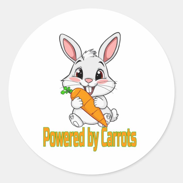 Bunny Fuel  Runt Klistermärke (Framsida)