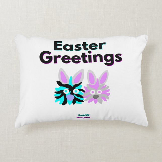 Bunny Fuzzies accent Pillow Prydnadskudde (Framsidan)