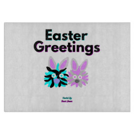 Bunny Fuzzies Glass Caking Board